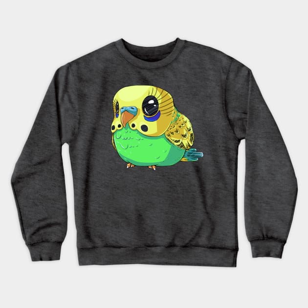 Yellow Budgie Crewneck Sweatshirt by Khelekmir